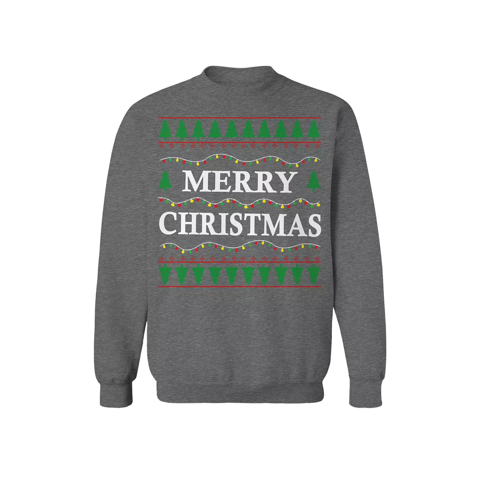 Men's Merry Tree Christmas Sweater Graphic Sweatshirt, Adult Unisex,  Product Image