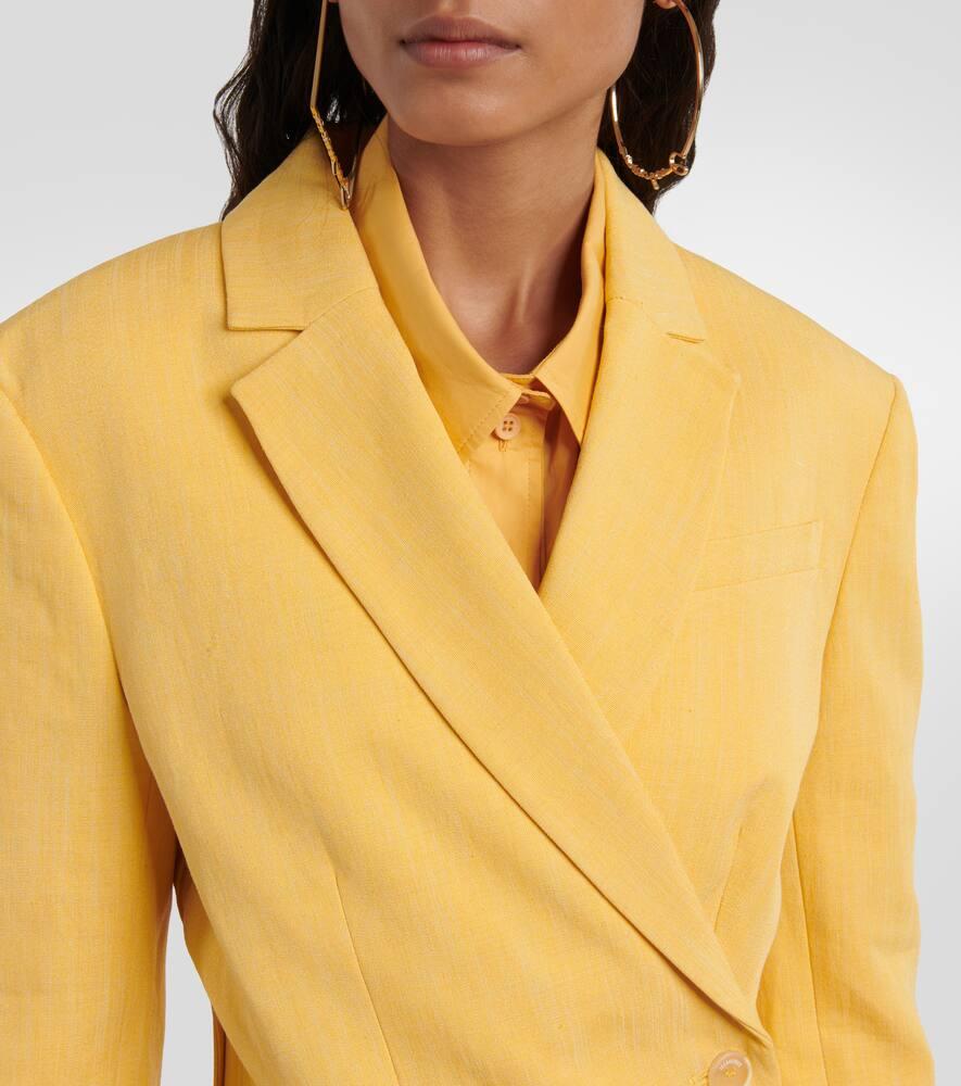 JACQUEMUS La Veste Tibau Crossover Blazer In Yellow Product Image
