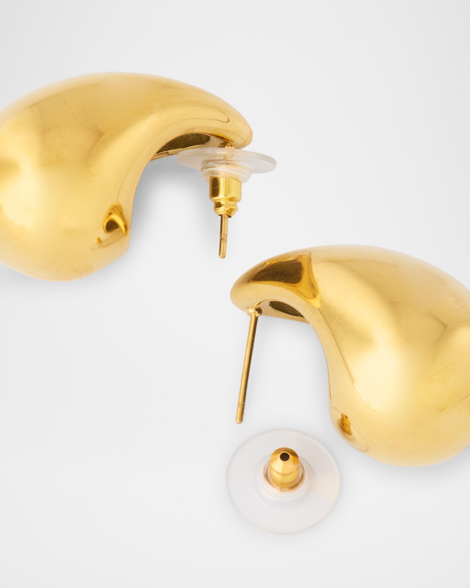 Polished Tapered Hoop Earrings Product Image