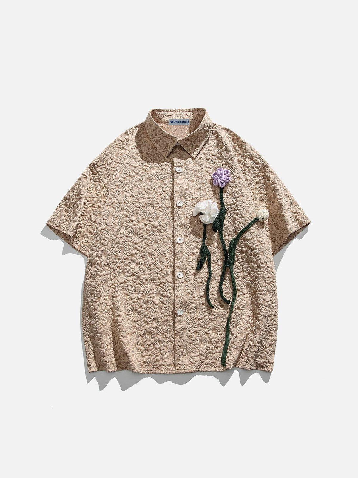 Aelfric Eden Textured Floral Short Sleeve Shirt Product Image