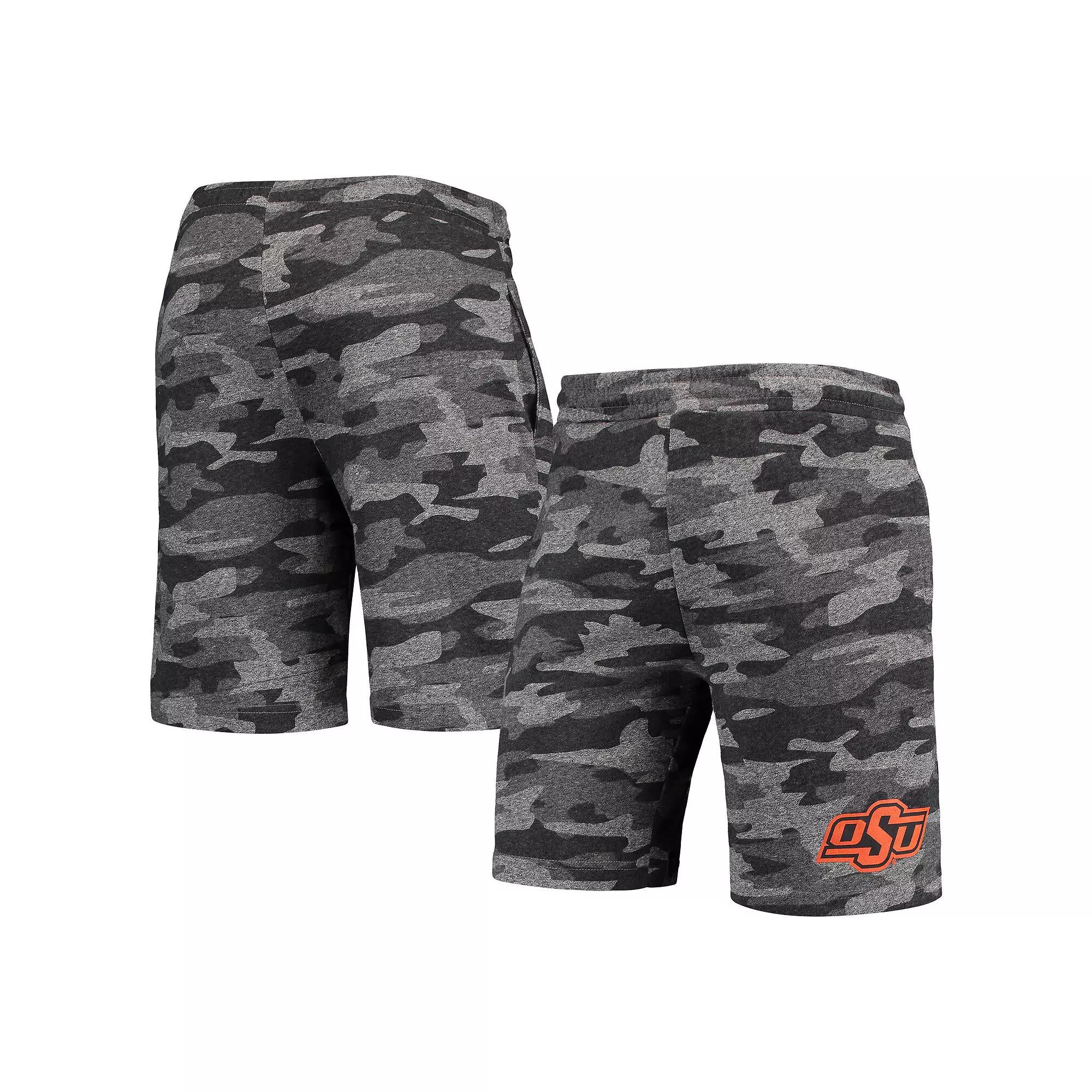 Men's Concepts Sport Charcoal/Gray Oklahoma State Cowboys Camo Backup Terry Jam Lounge Shorts, Size: Small Product Image
