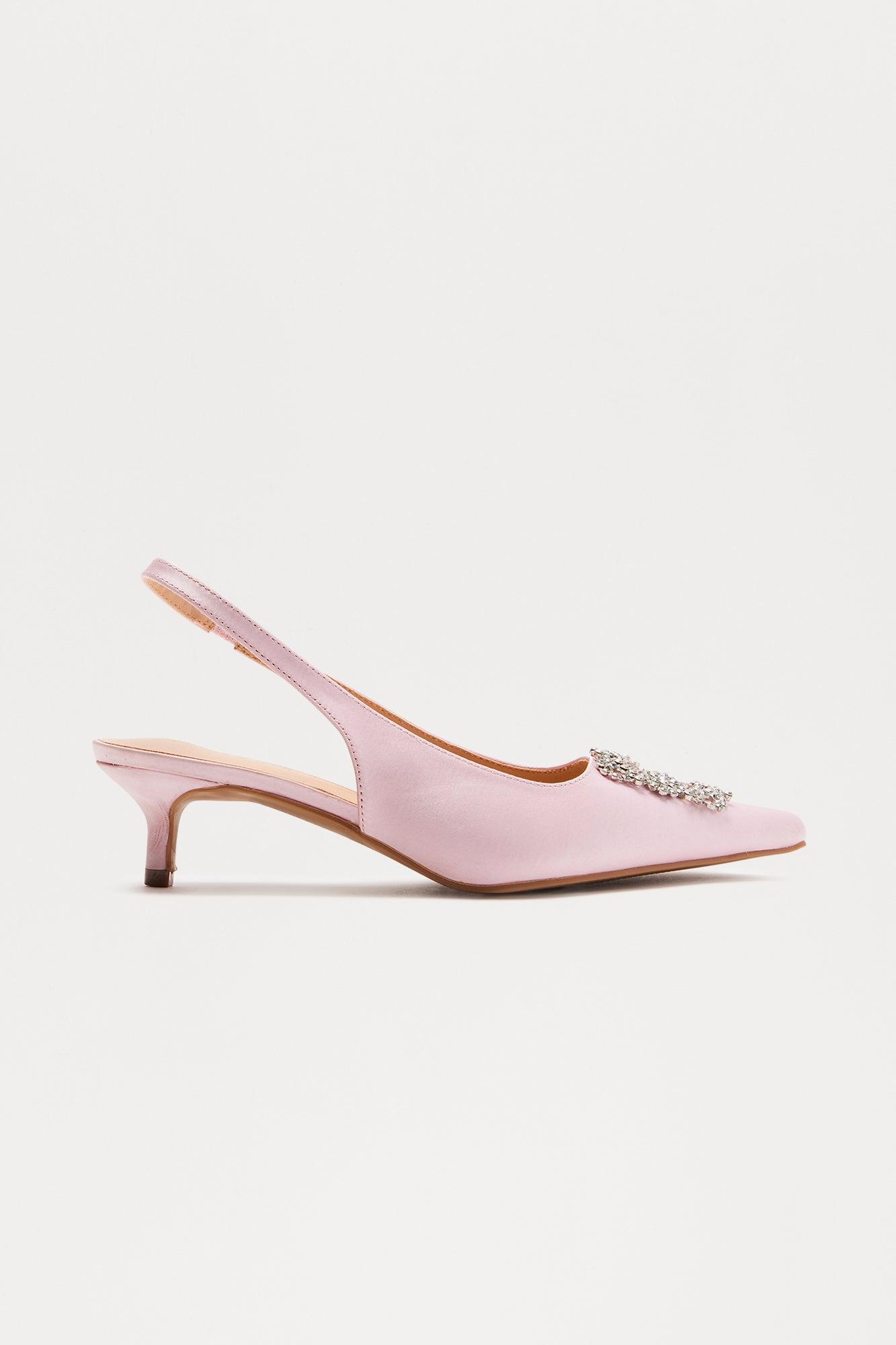 Stellina Kitten Heel Pumps - Pink Product Image