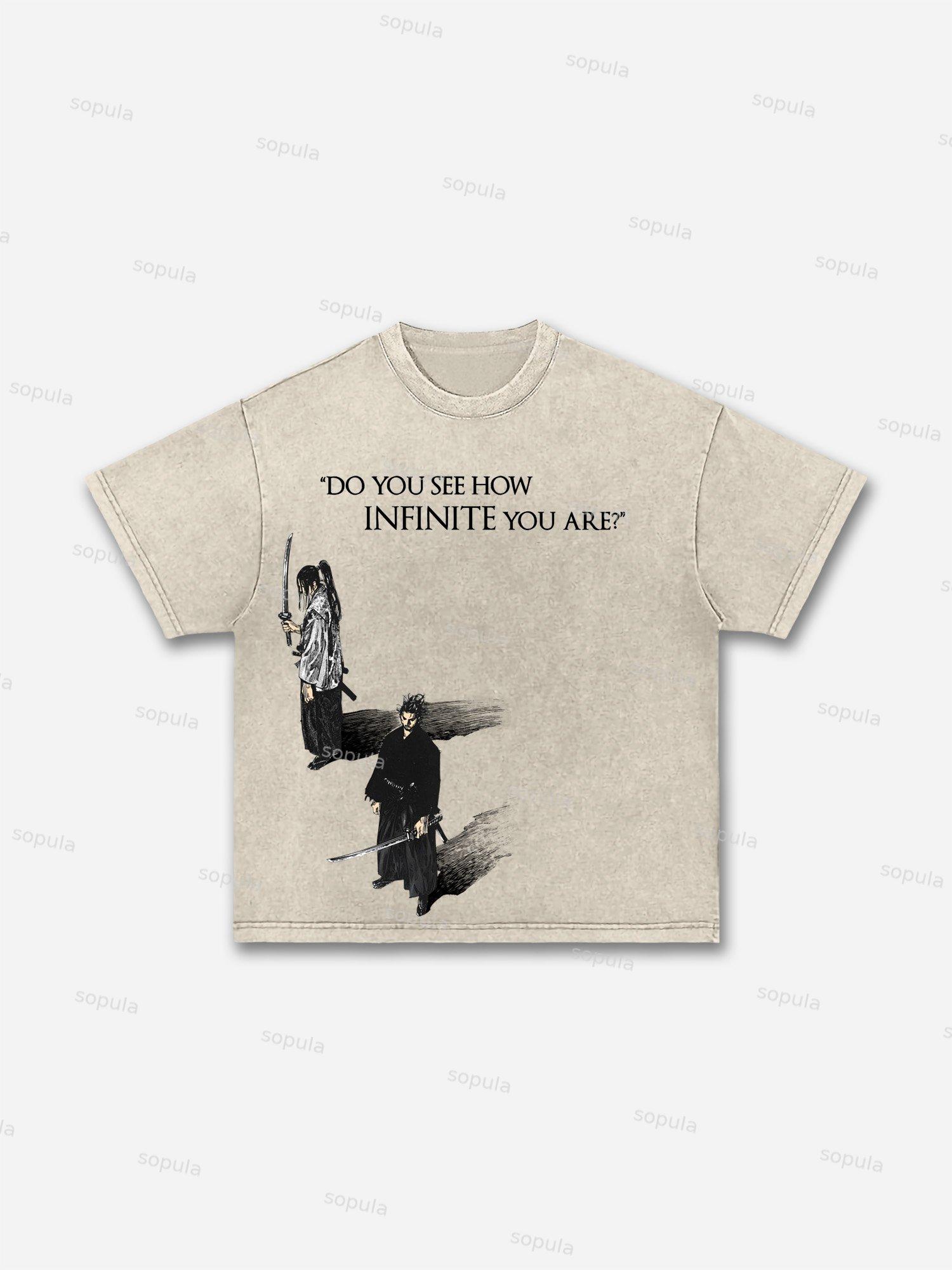 Vagabond Do You See How Infinite You Are Graphic Acid Wash T-shirt Product Image