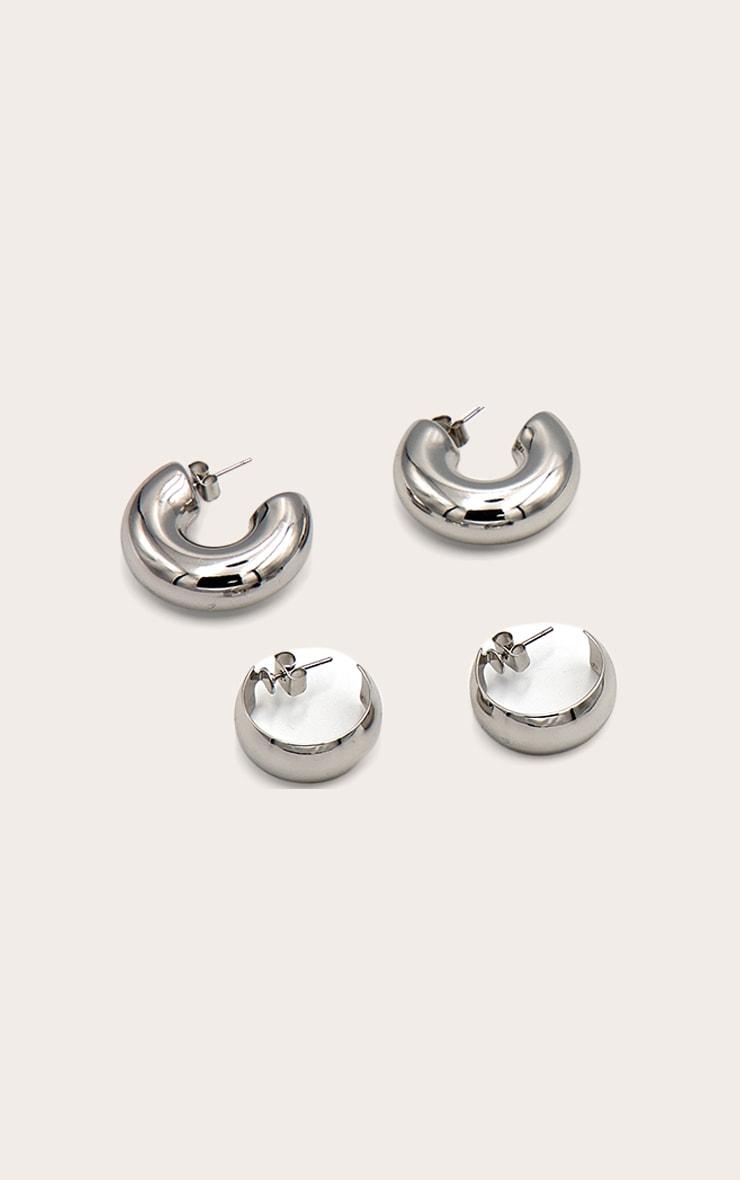 Silver Chubby Hoop Multipack Product Image