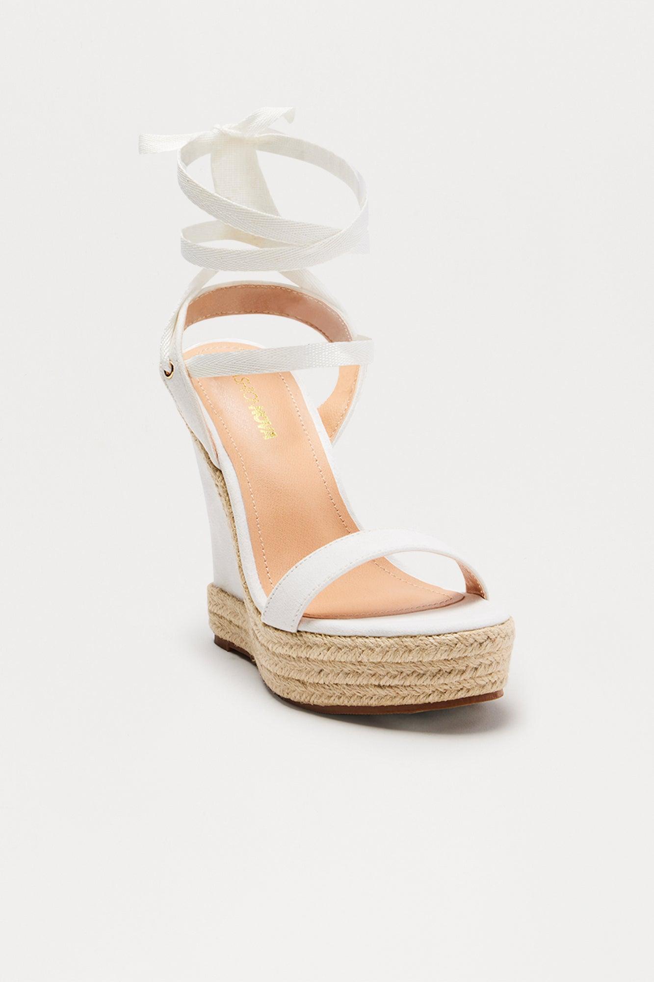 Get On My Level Wedges - White Product Image