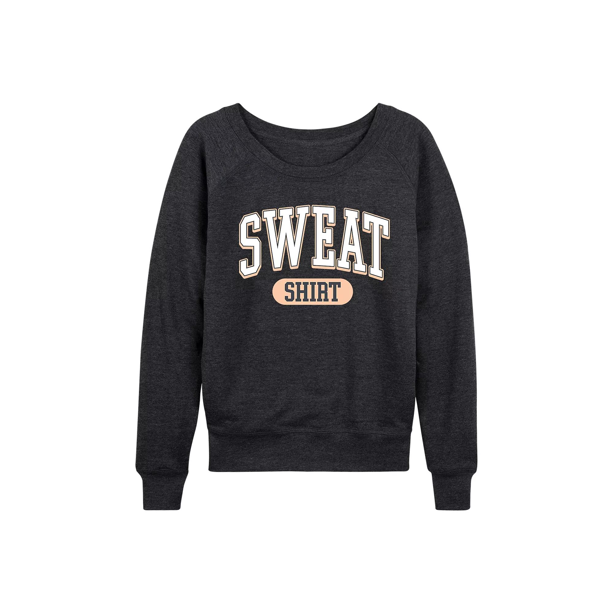 Women's Sweat Shirt French Terry Long Sleeve Tee,  Product Image