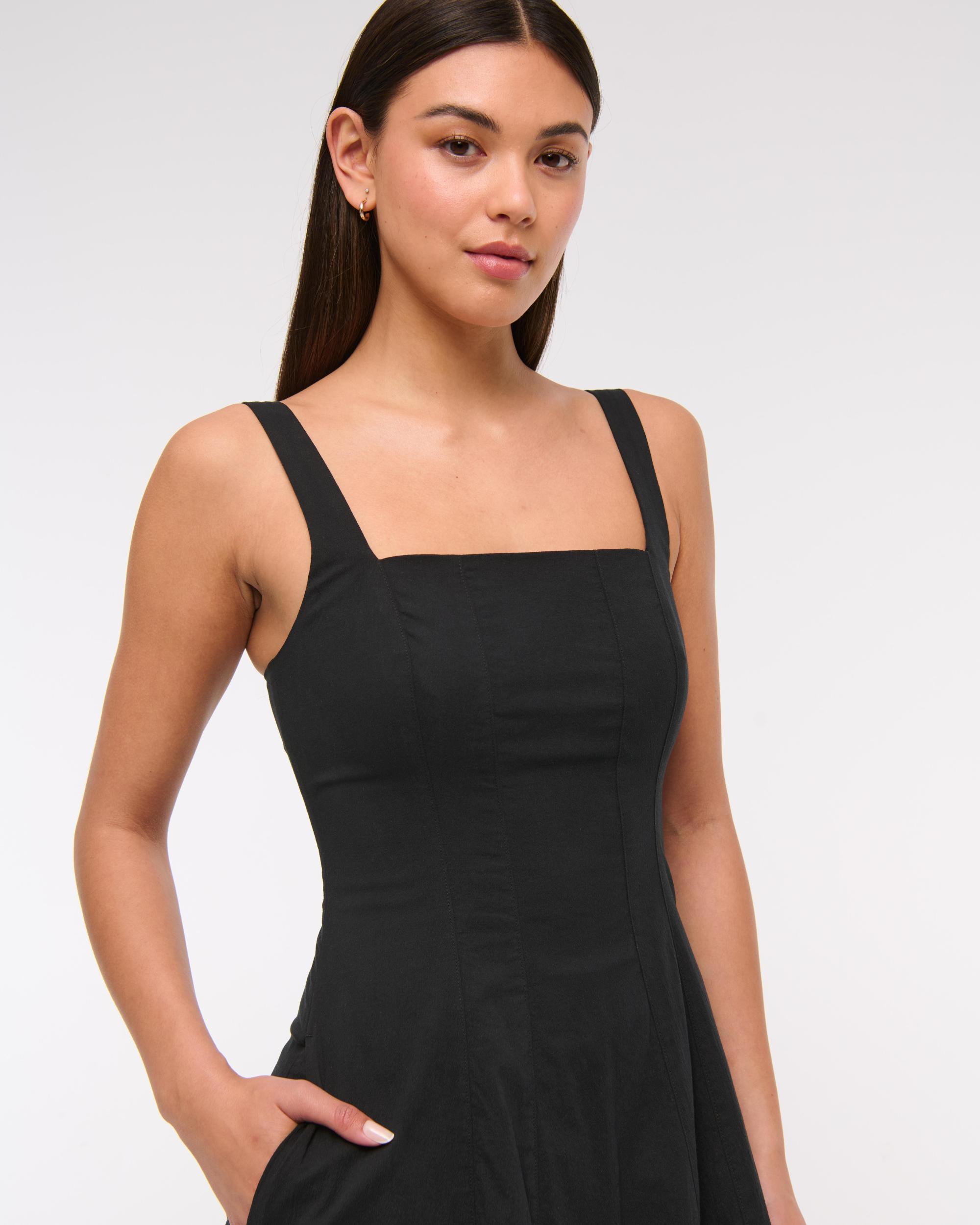 The A&F Mila Stretch Midi Dress Product Image