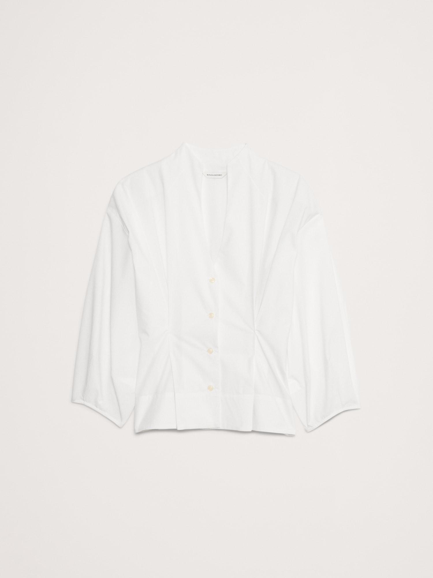 Cotton Poplin Cinched-Waist Shirt Product Image