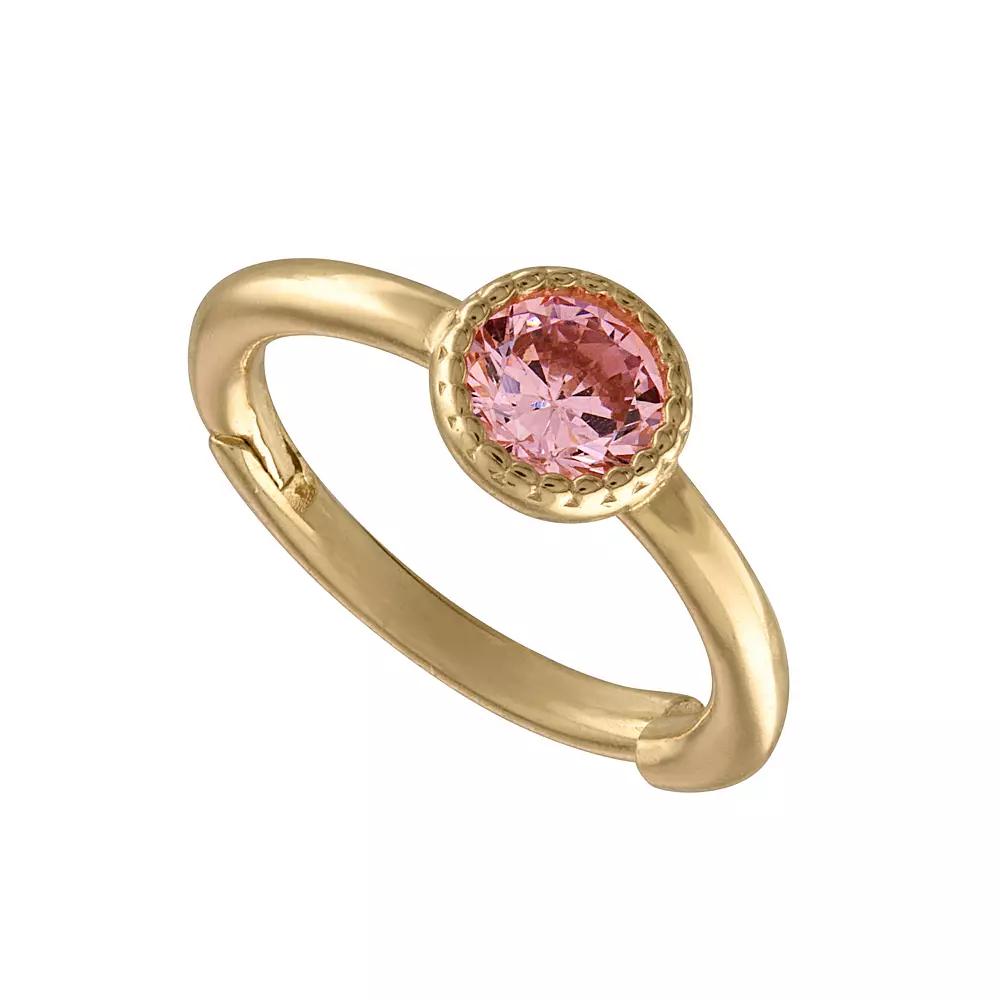 Amella Jewels 14k Gold Cubic Zirconia Clicker Cartilage Earring, Women's Product Image