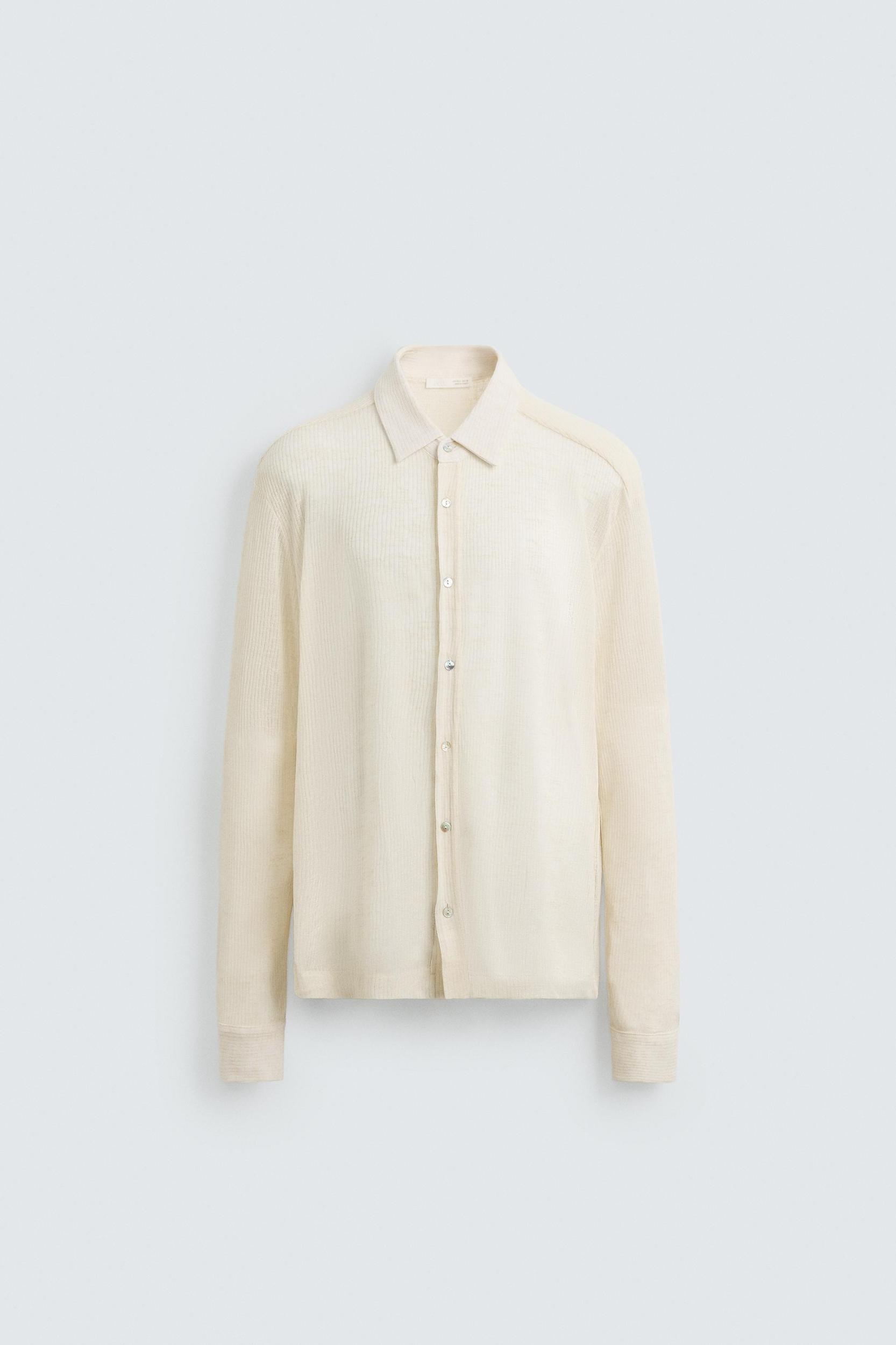 SEMI-SHEER TEXTURED SHIRT Product Image