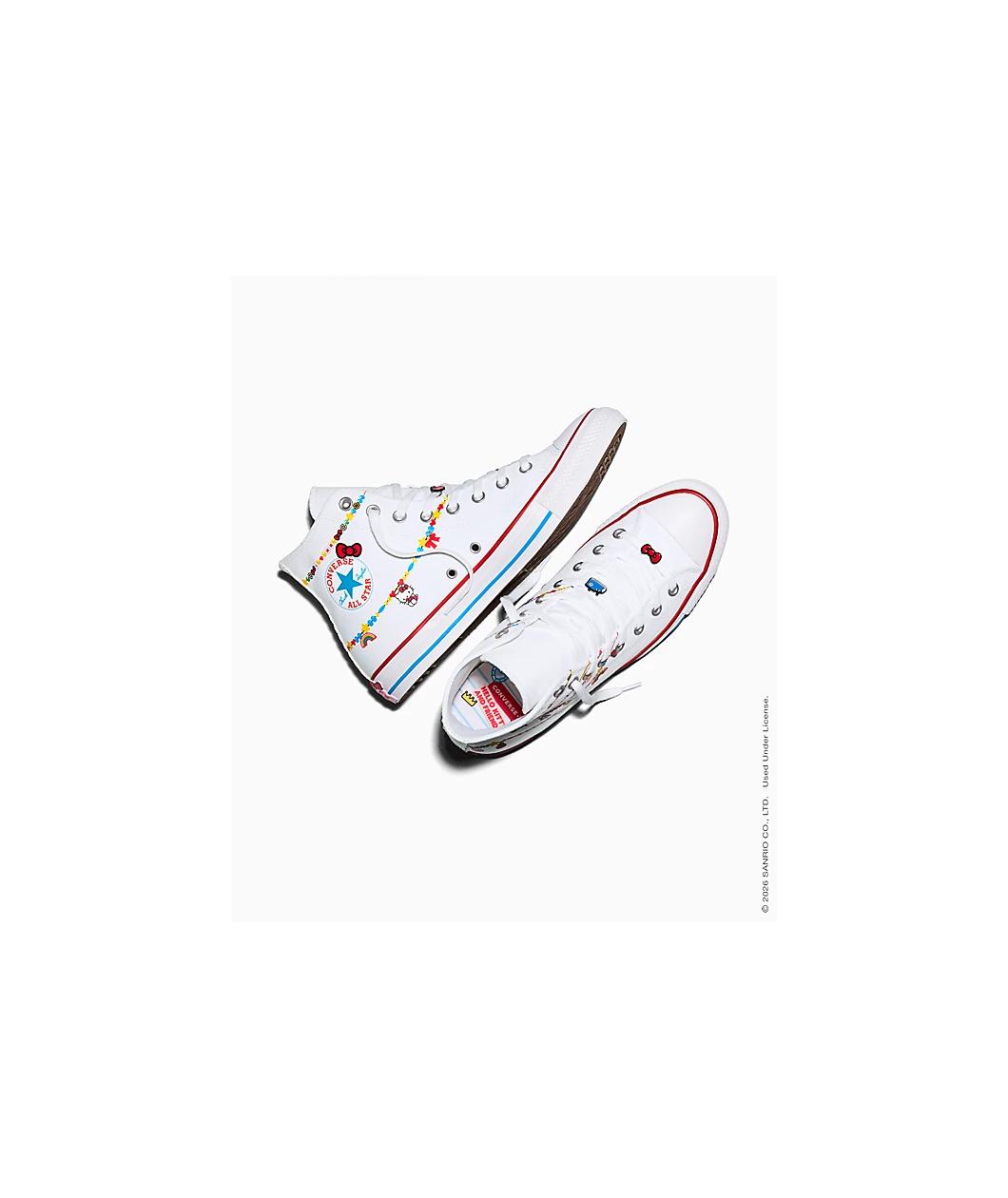 Converse x Hello Kitty & Friends Chuck Taylor All Star White & Red High Top Shoes Product Image
