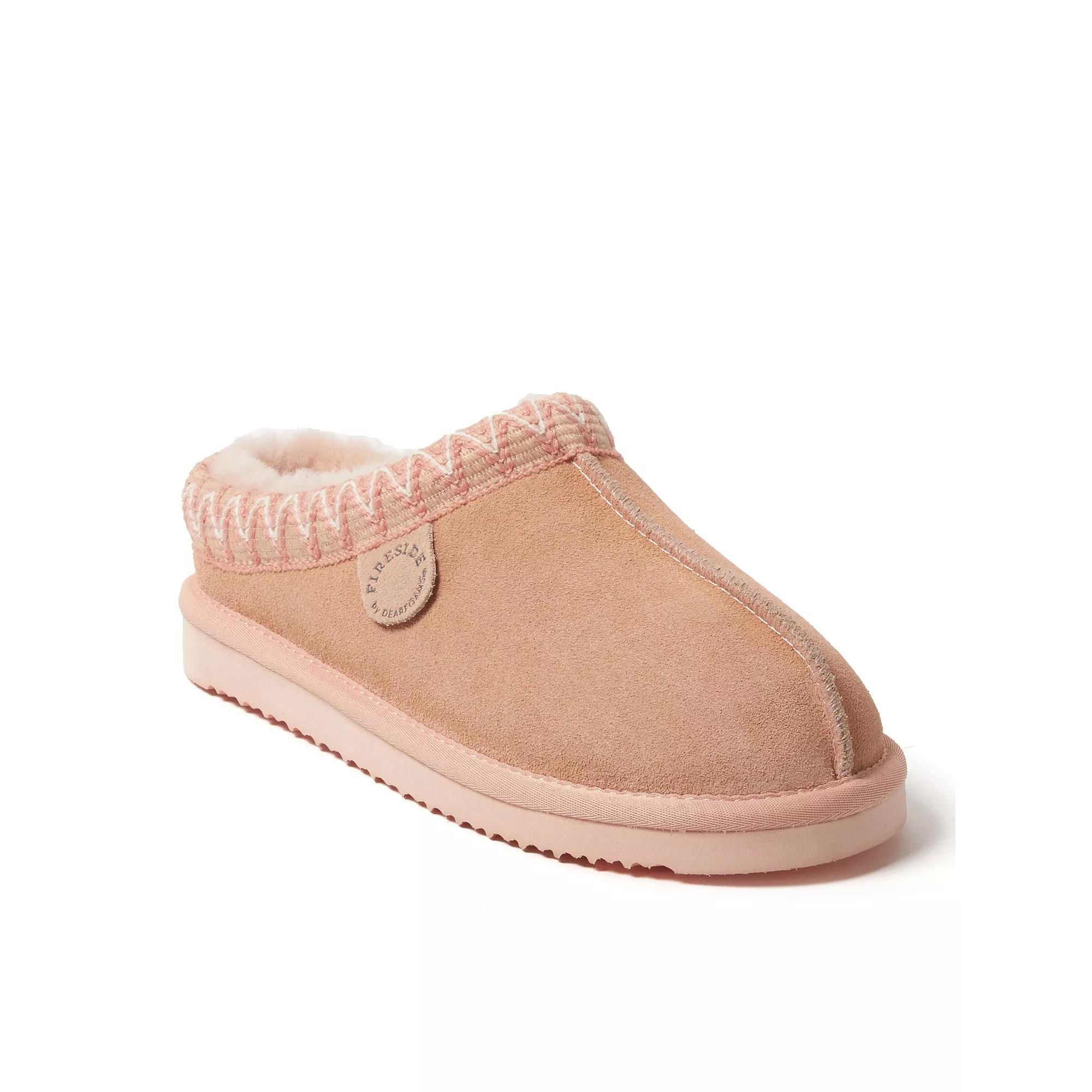 Dearfoams Fireside Greta Women's Genuine Shearling Clog Slippers, Size: 10, Pink Dust Product Image