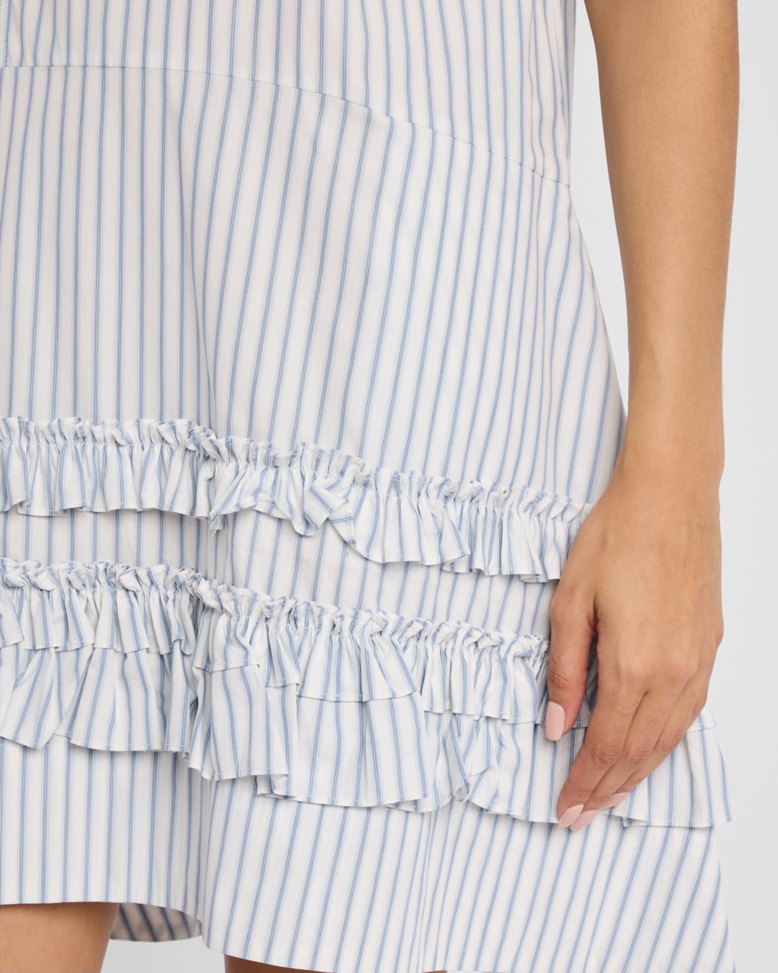 Pinstripe Cotton Mini Dress Product Image