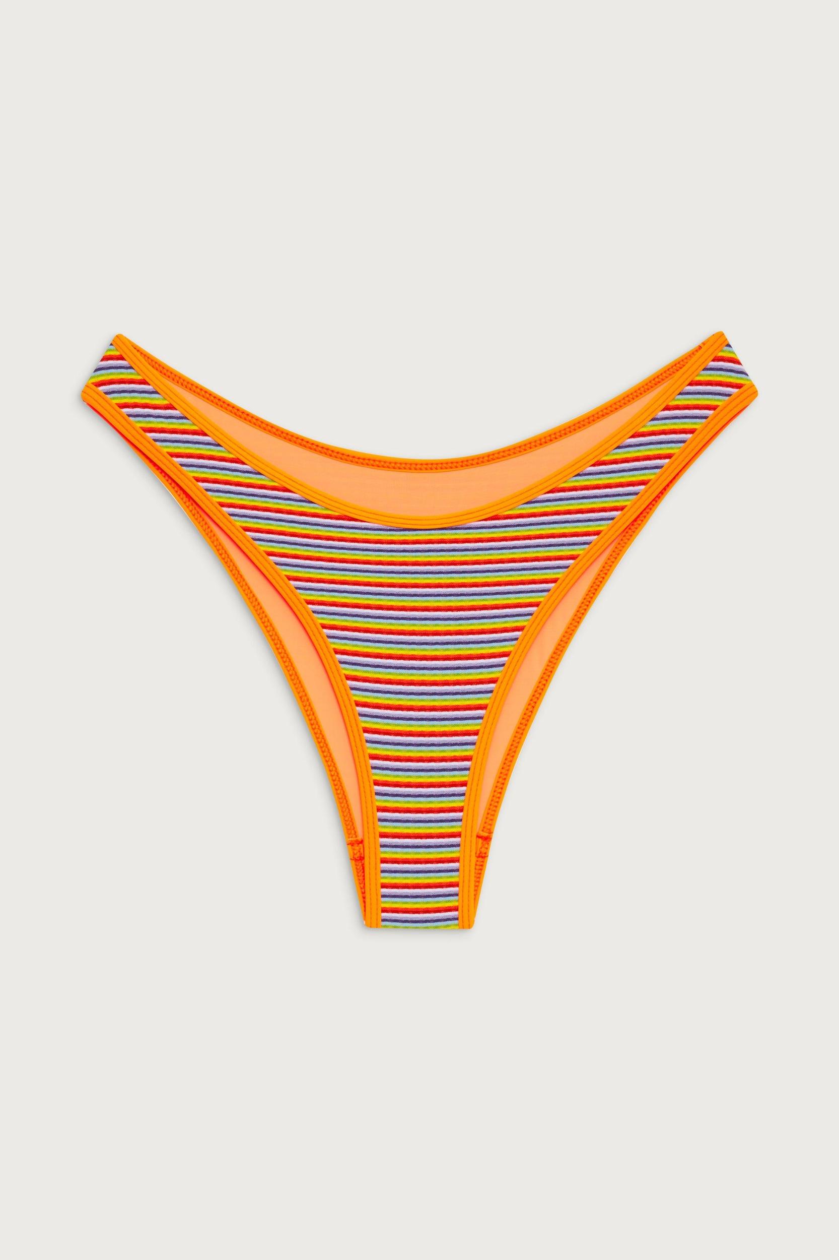 Dove Striped Classic Bikini Bottom - Hawaiian Sky Product Image