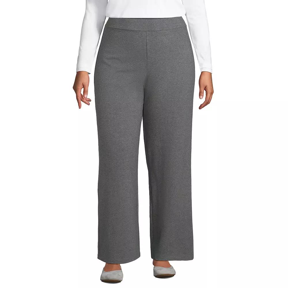 Plus Size Lands' End Starfish Mid Rise Wide Leg Pull On Pants, Women's, Size: 1XL, Spiced Rhubarb Product Image