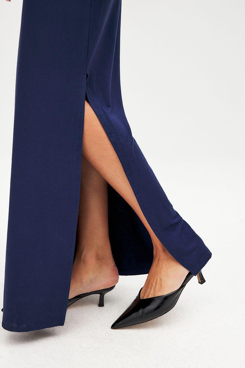 Soft Line Boat Neck Maxi Dress Product Image