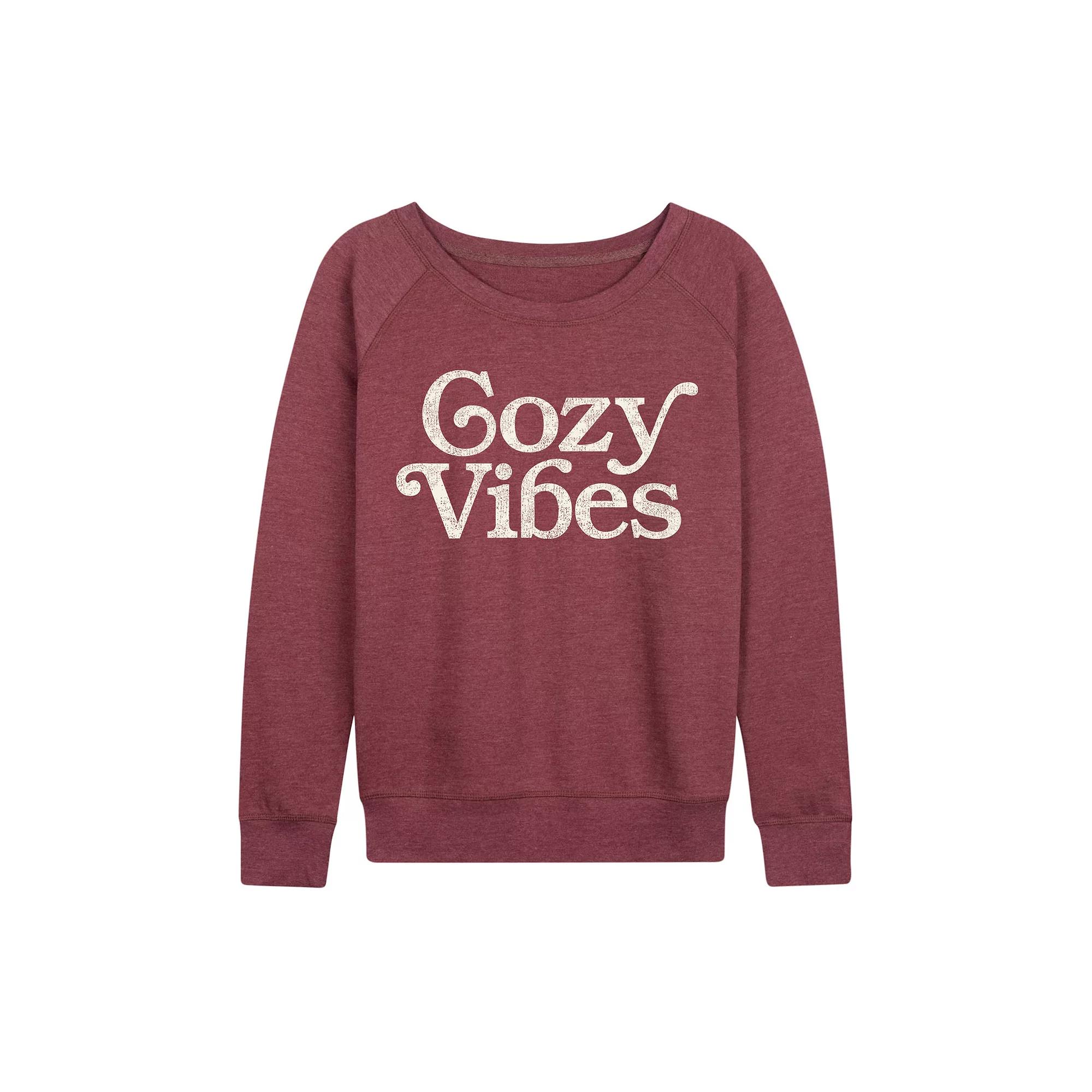 Women's Cozy Vibes French Terry Long Sleeve Tee, Girl's,  Product Image