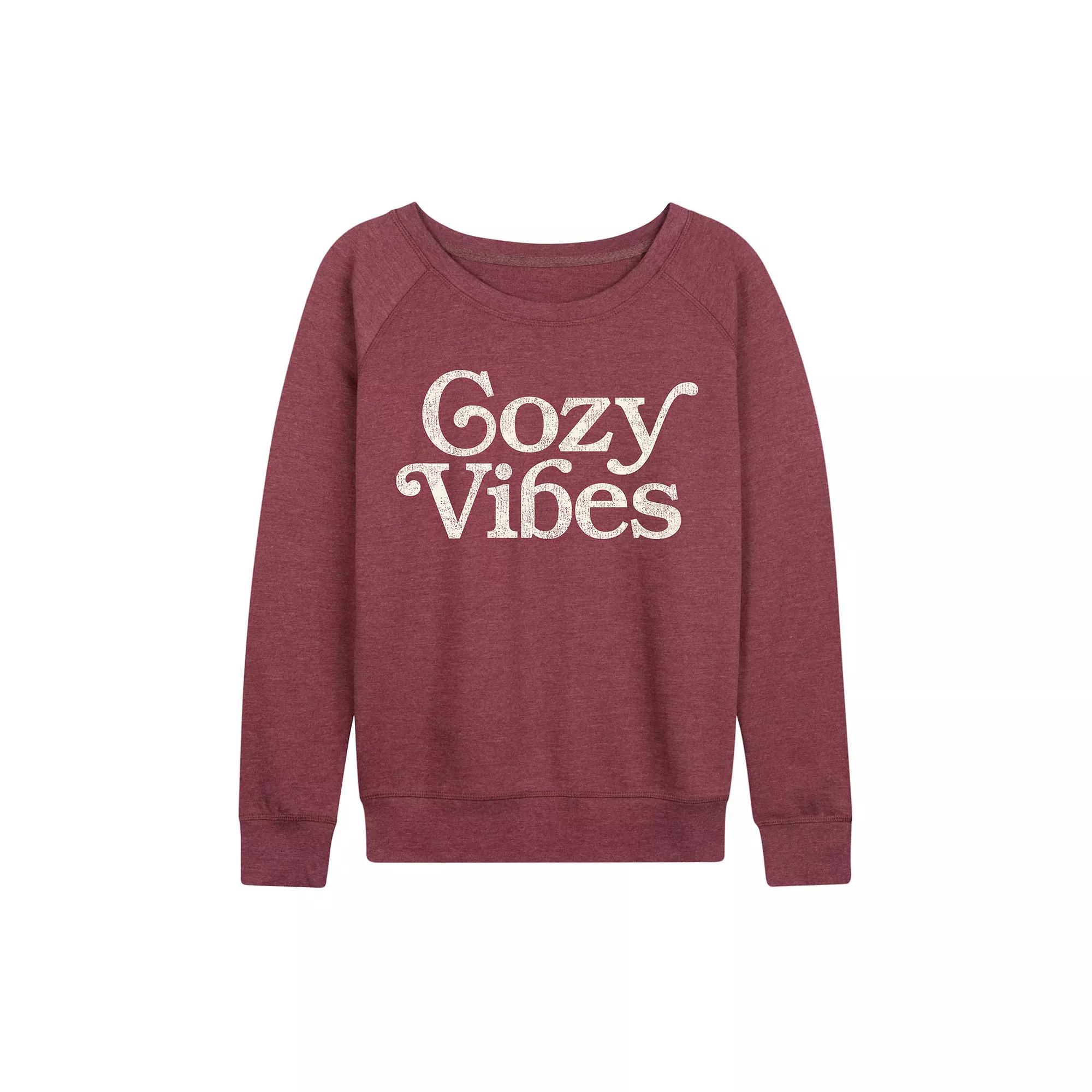 Women's Cozy Vibes French Terry Long Sleeve Tee, Girl's,  Product Image