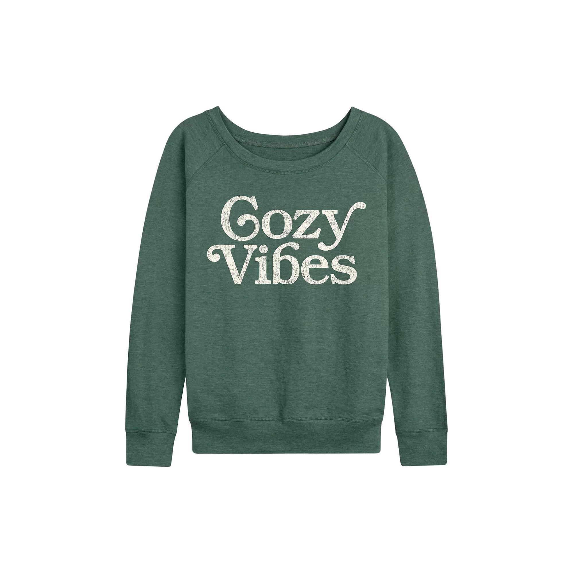 Women's Cozy Vibes French Terry Long Sleeve Tee, Girl's,  Product Image