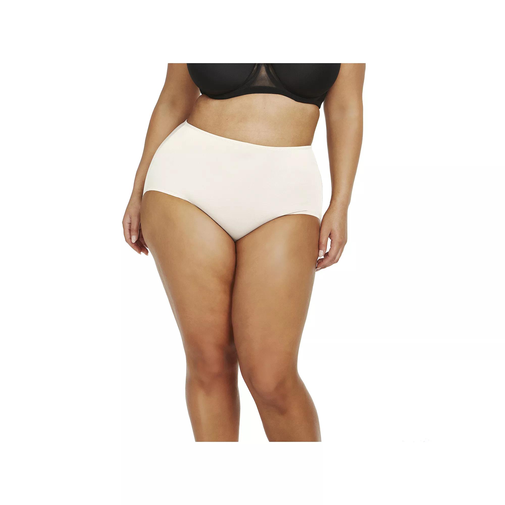Plus Size Naomi & Nicole® Shapewear No Show, No Lines Brief Panty A815, Women's, Size: 1XL, White Product Image