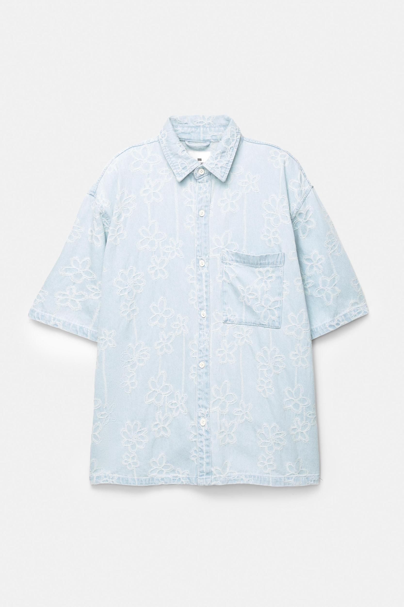 Floral denim shirt Product Image
