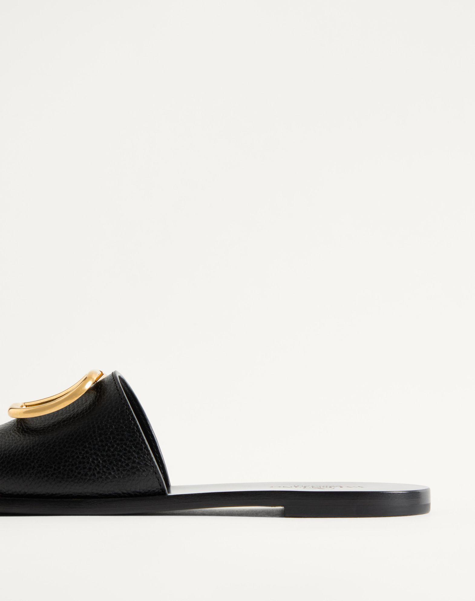 Vlogo Signature Slide Sandal In Grainy Cowhide With Accessory Product Image