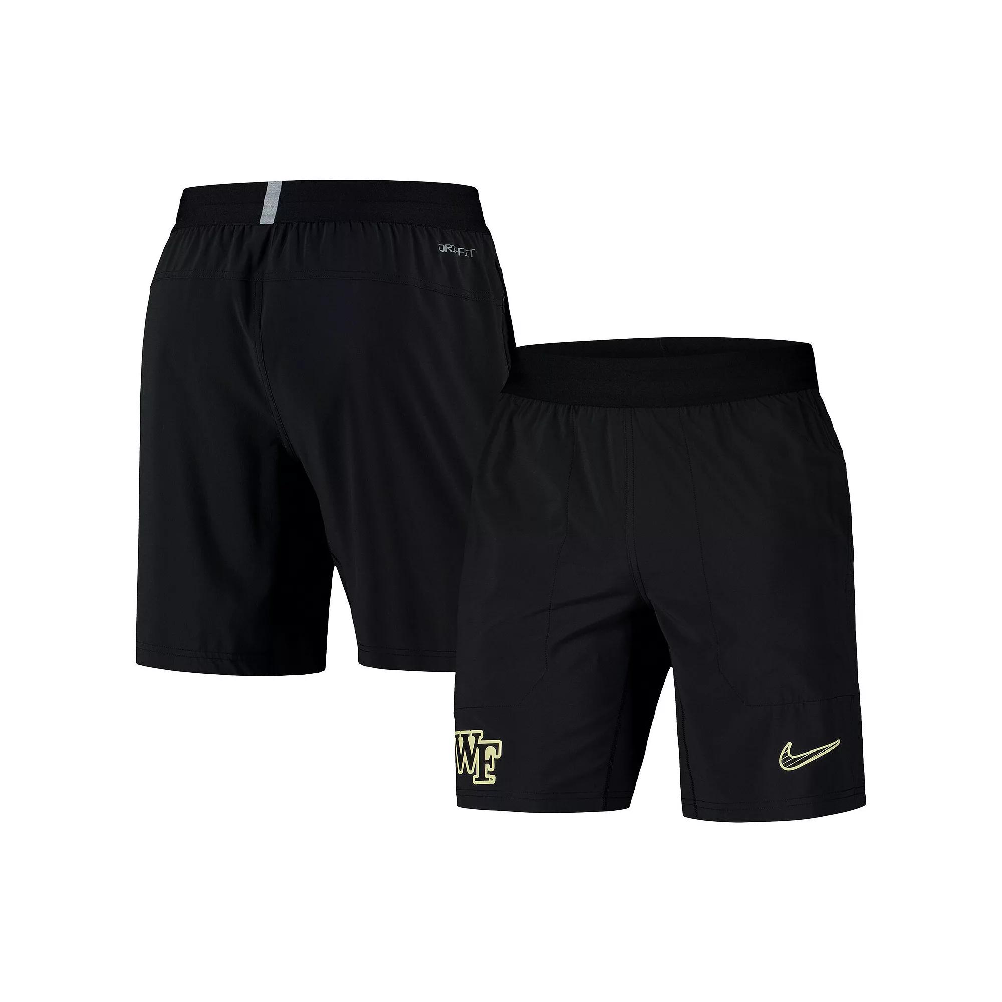 Men's Nike Black Wake Forest Demon Deacons 2024/25 Sideline Performance Woven Shorts,  Product Image