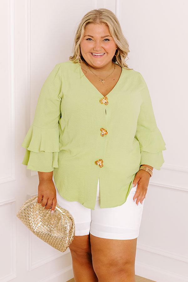 Mojitos On The Patio Shift Top in Seafoam Curves Product Image