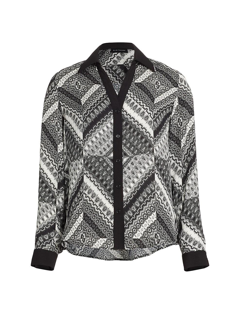 Womens The Madeline Printed Silk Shirt Product Image