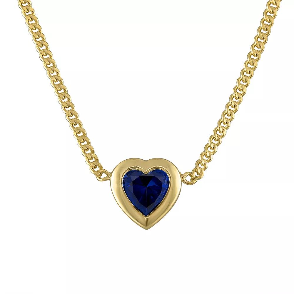 Designs by Gioelli 14k Gold Over Sterling Silver Gemstone Curb Chain Necklace, Womens, Purple Product Image