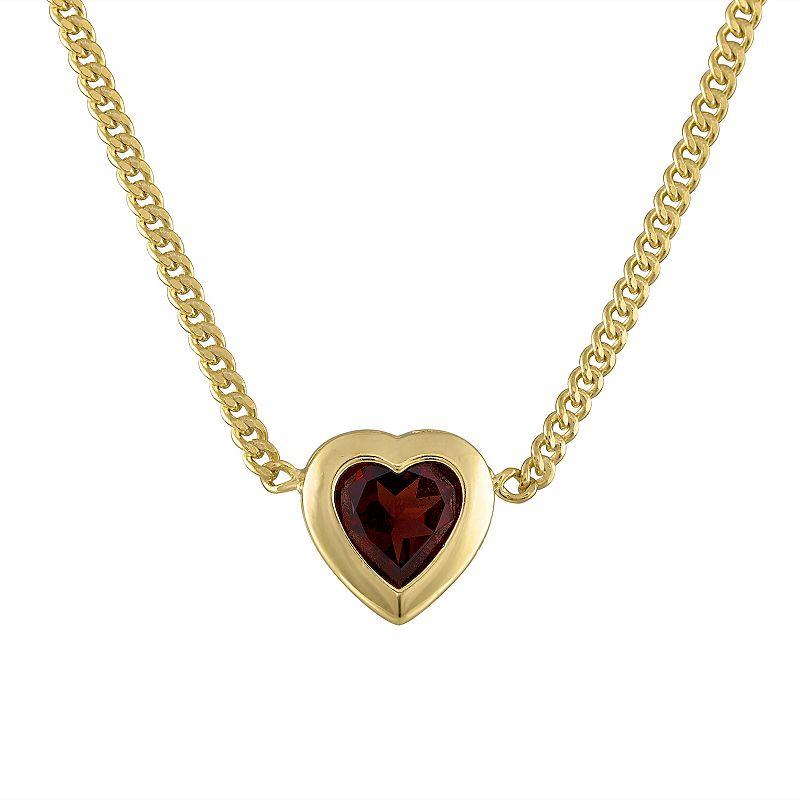 Designs by Gioelli 14k Gold Over Sterling Silver Gemstone Curb Chain Necklace, Womens, Purple Product Image