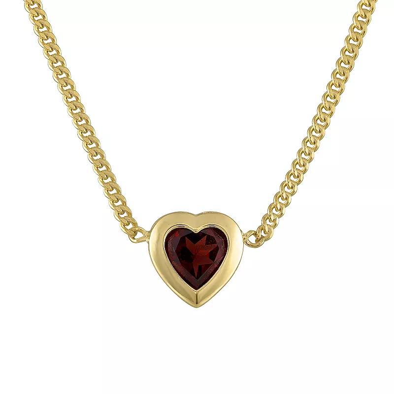 Designs by Gioelli 14k Gold Over Sterling Silver Gemstone Curb Chain Necklace, Womens, Purple Product Image