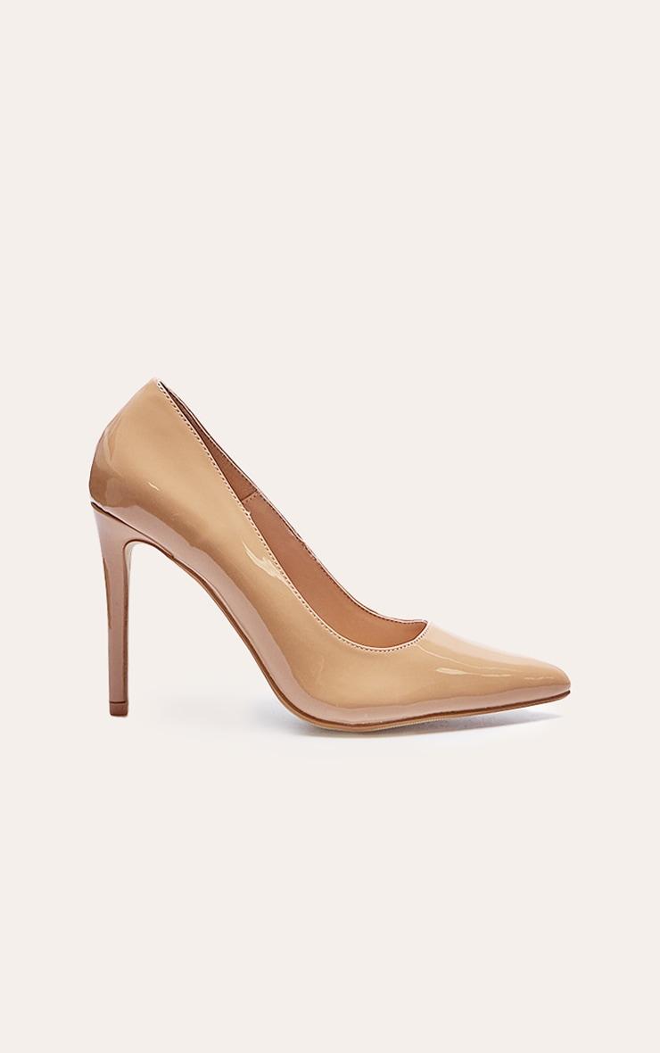  Nude Patent PU Court Shoes Heels Product Image