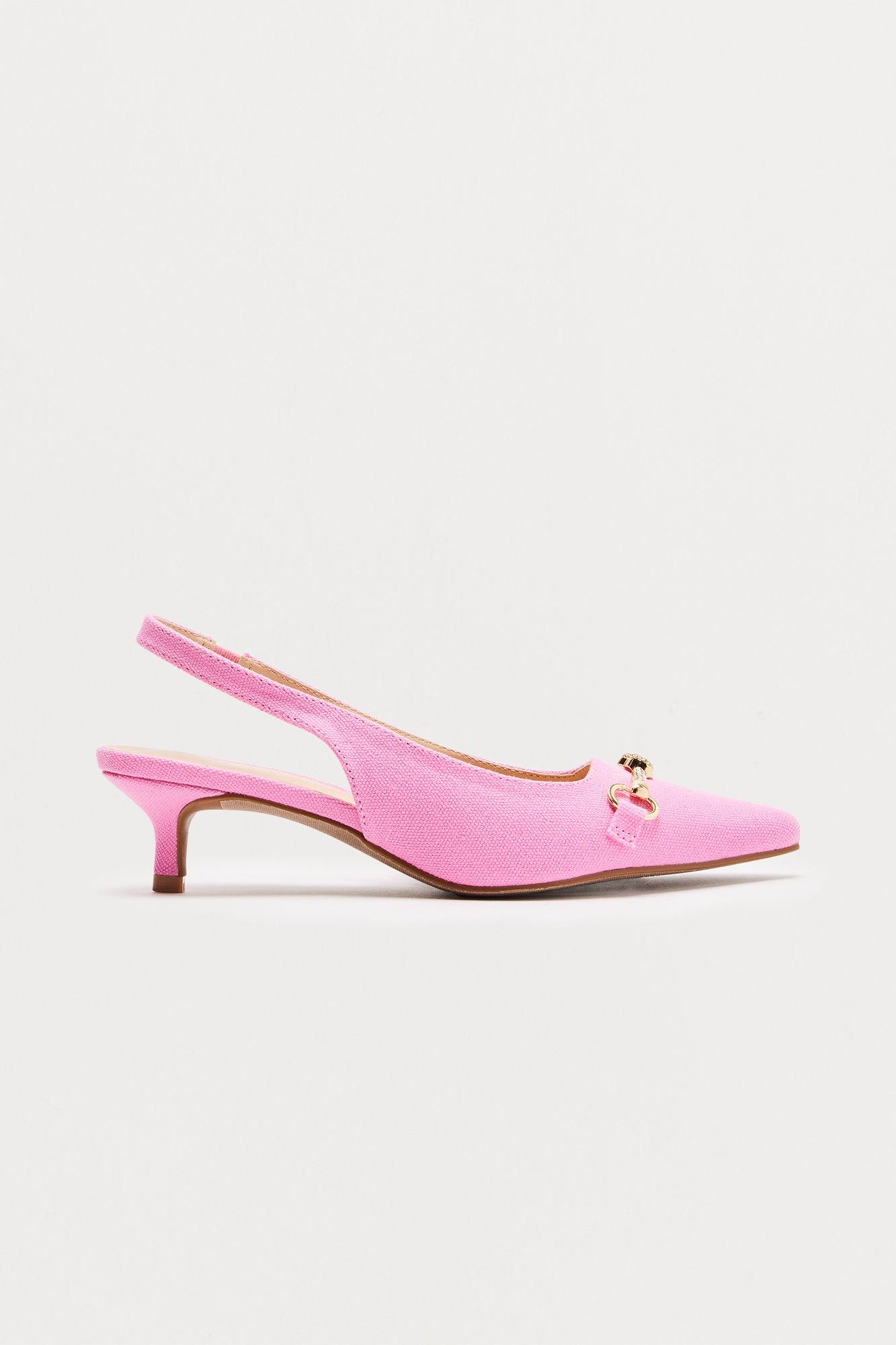 Enya Kitten Heel Pumps - Pink Product Image