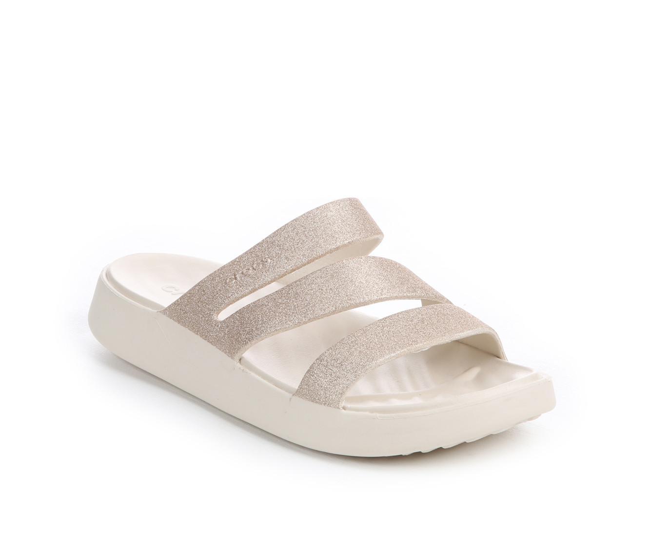 Women's Crocs Getaway Glitter Strappy Sandals Product Image