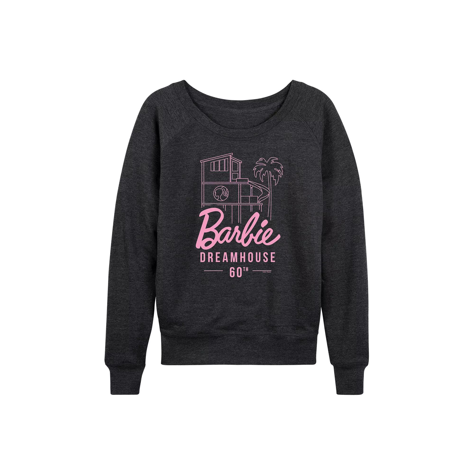 Women's Barbie® Dreamhouse 60th French Terry Long Sleeve Tee, Girl's,  Product Image