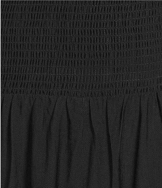 Blu Pepper Smocked Bow Strap Midi Dress Product Image