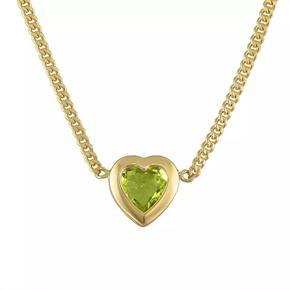 Designs by Gioelli 14k Gold Over Sterling Silver Gemstone Curb Chain Necklace, Womens, Purple Product Image