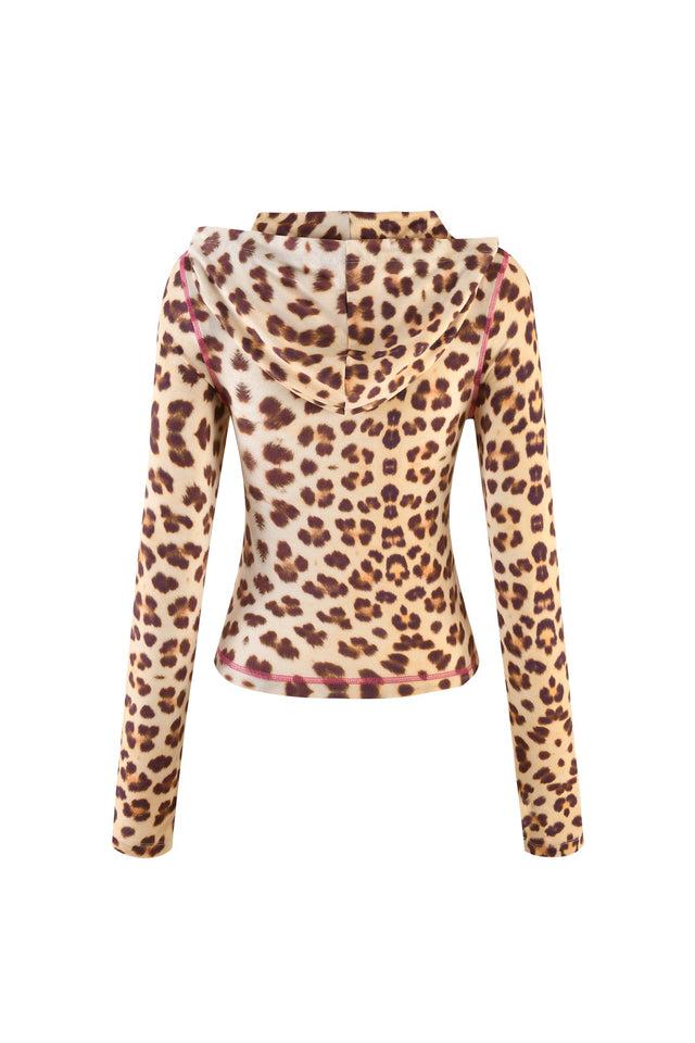 BLARE HOODIE - NEUTRAL : LEOPARD : WILD CARD Product Image