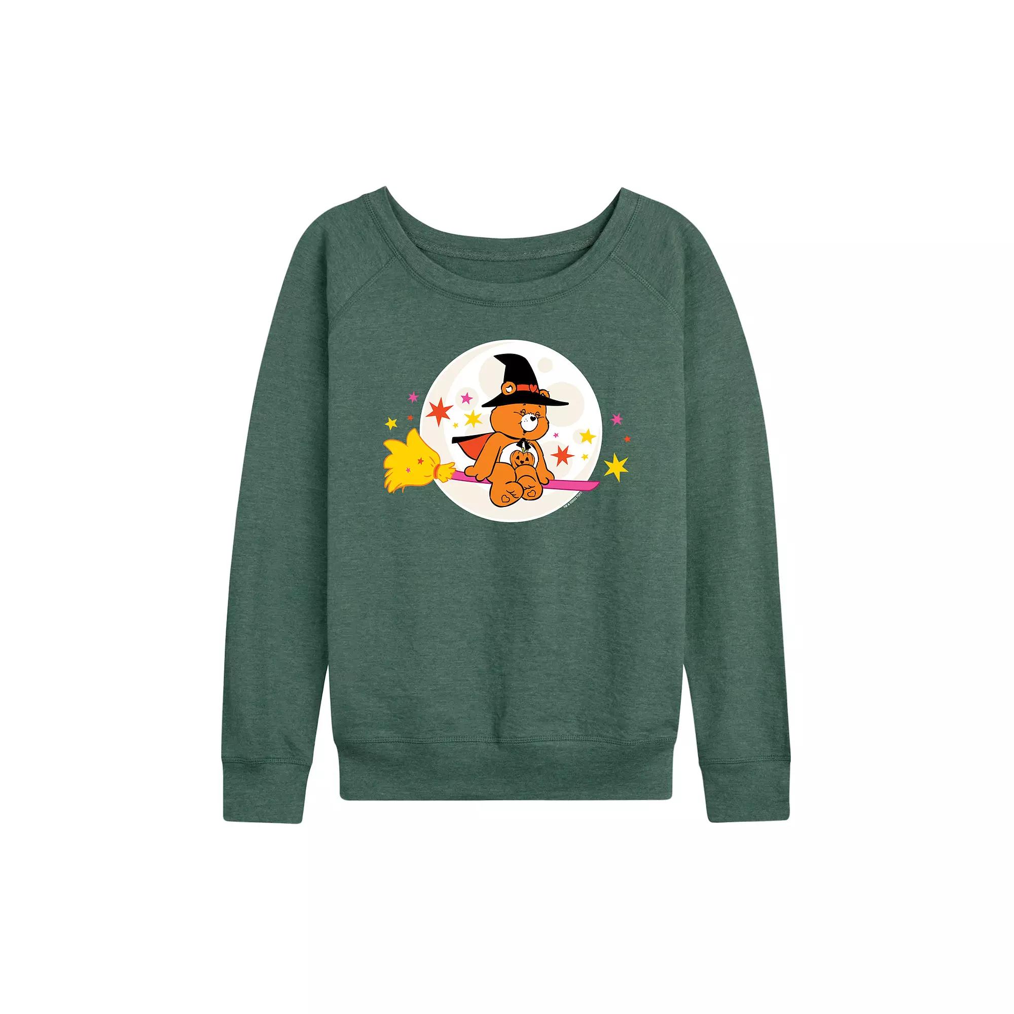 Women's Care Bears Halloween Witch French Terry Long Sleeve Tee,  Product Image