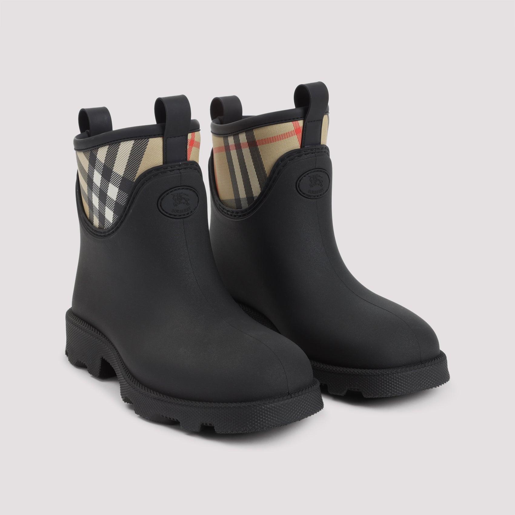 BURBERRY Women Marsh Stamp Rubber Ankle Boots In Gray Product Image