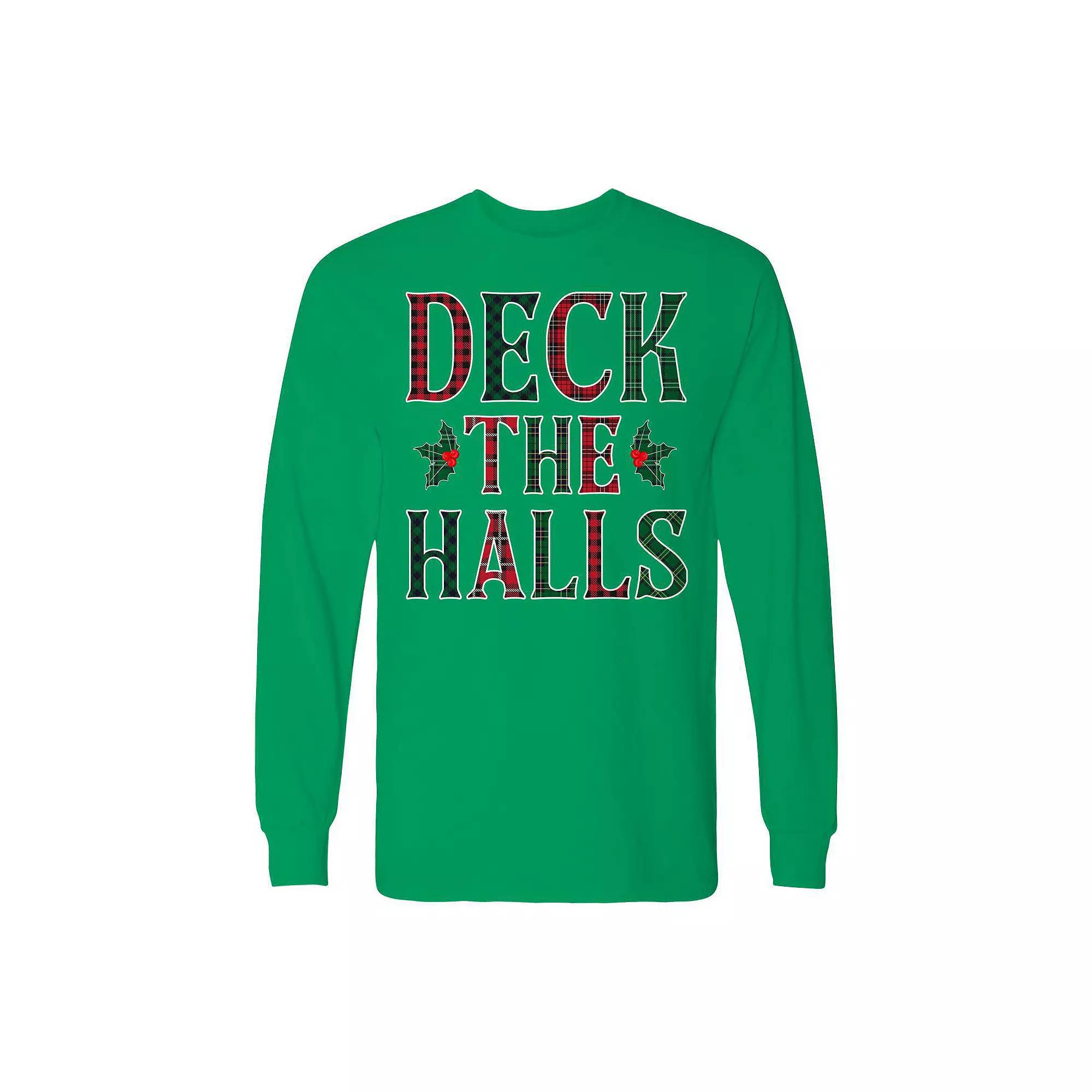 Men's Christmas Deck The Halls Long Sleeve Graphic Tee, Adult Unisex,  Product Image