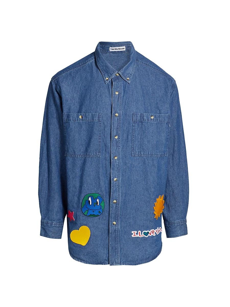 Mens Universe Denim Button-Down Shacket Product Image