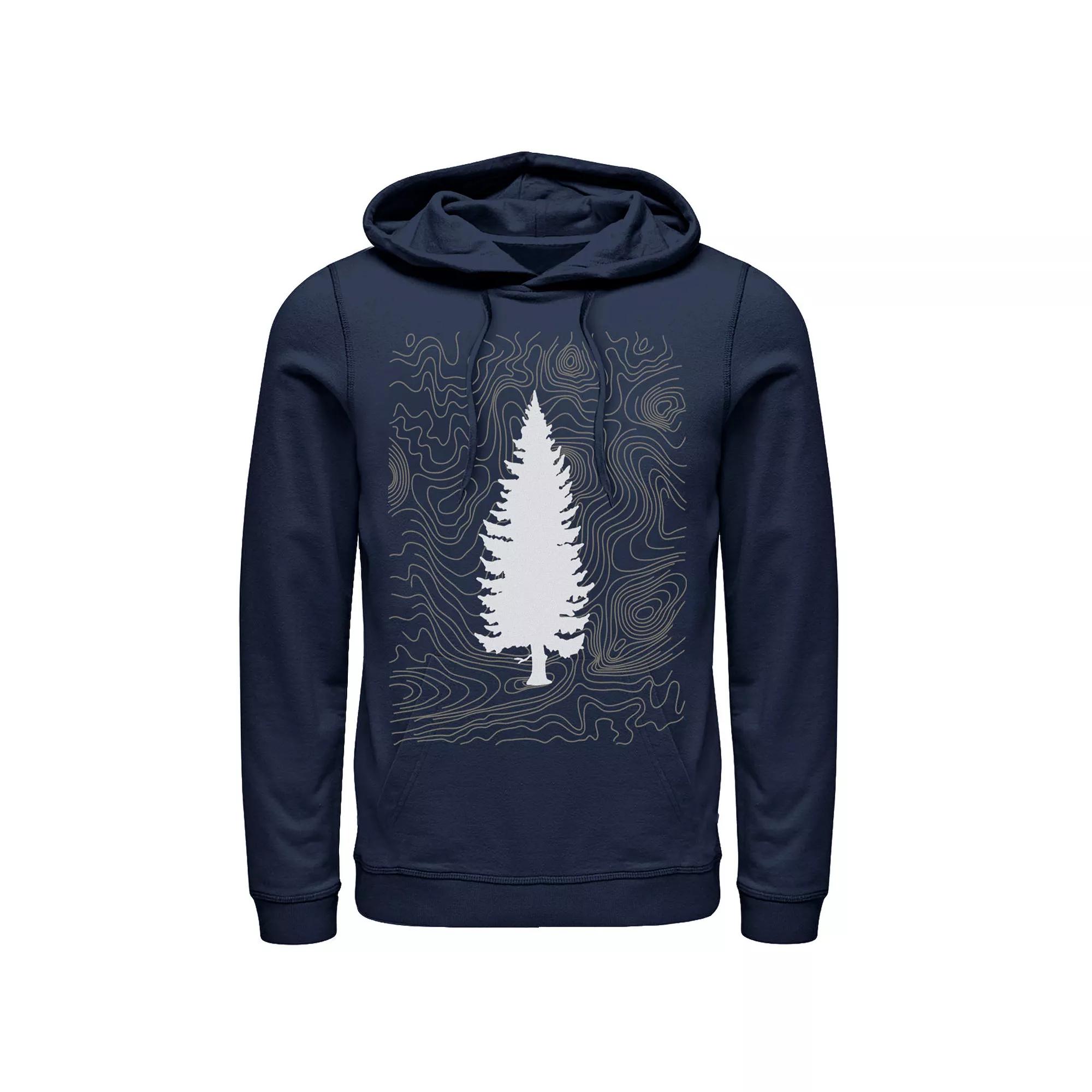 Men's Fifth Sun Tree Outline Sketched Lines Hoodie,  Product Image