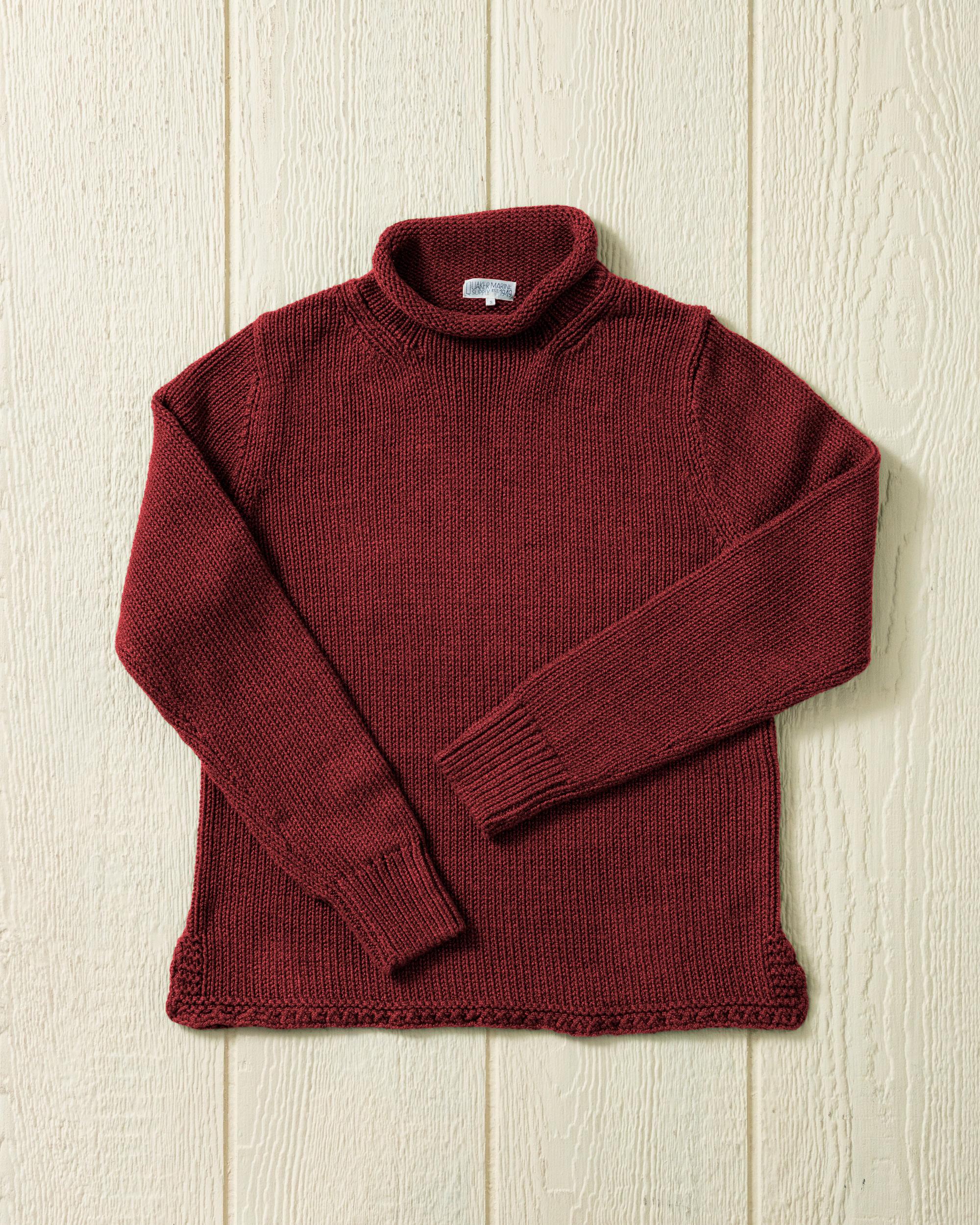 Women's Fisherman's Sweater in Cranberry Mix Product Image