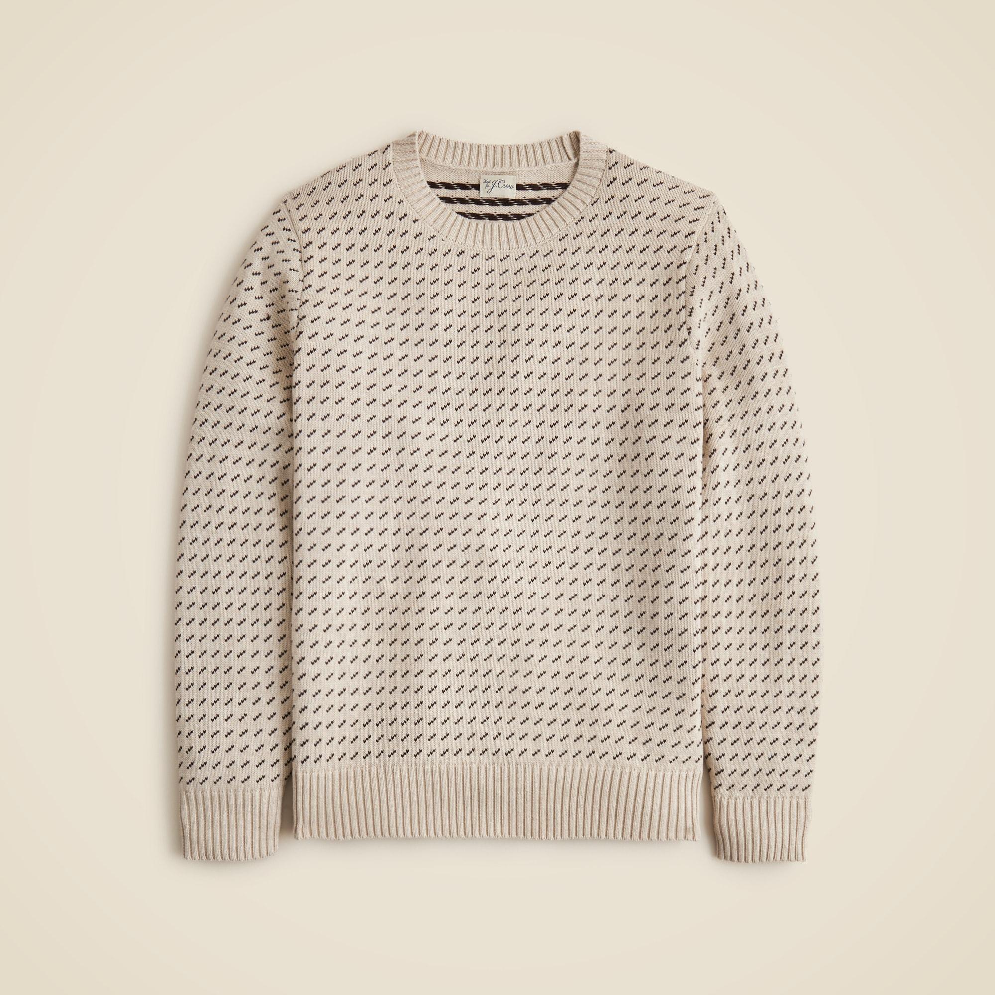 Heritage cotton sweater in bird's-eye stitch Product Image