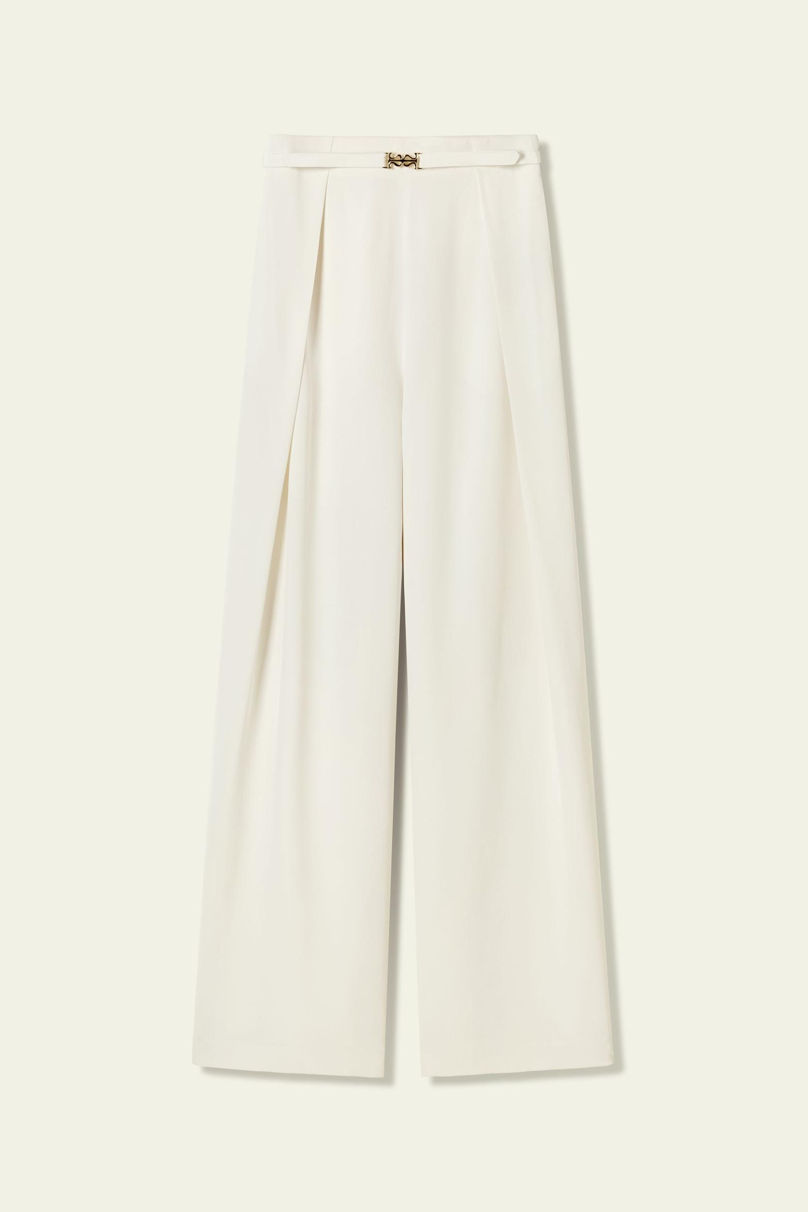 Heavy-Weight Silk Crepe Wide-Leg Pant Product Image