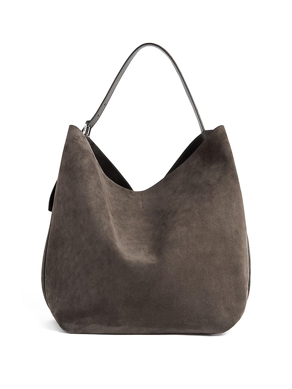 Womens Suede Belted Tote Bag Product Image