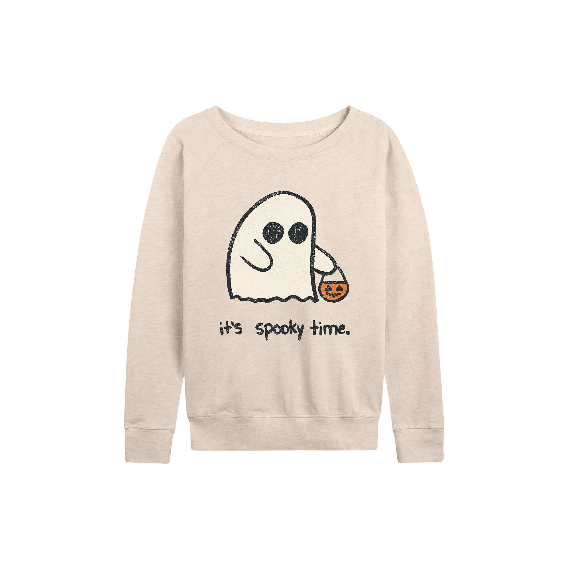 Women's It's Spooky Time Halloween French Terry Long Sleeve Tee,  Product Image
