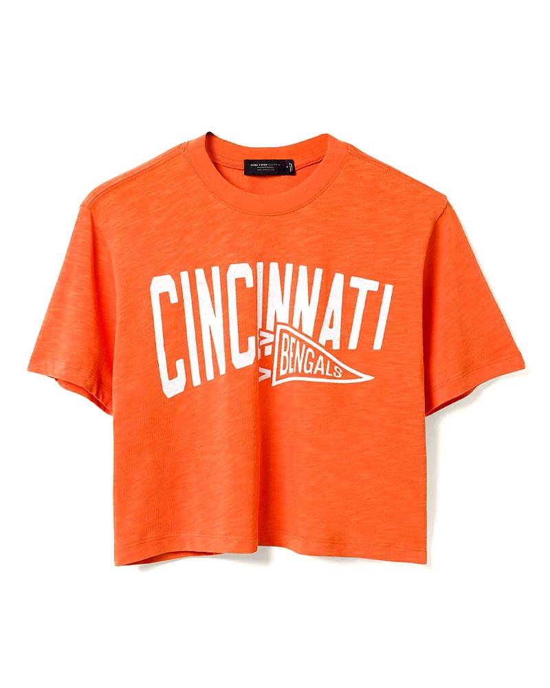 Junk Food Clothing Womens Nfl Cincinnati Bengals Dual Threat Mock Neck Crop Tee Product Image